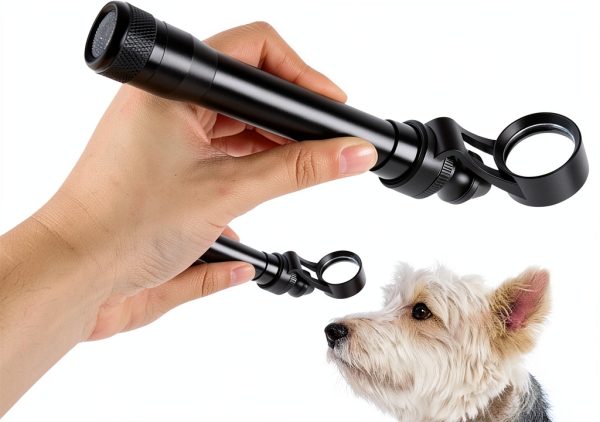 WADPP Handheld Slit Lamp 5X Portable Ophthalmoscope for Veterinary Use-0
