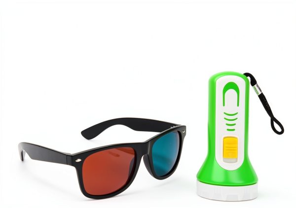 FILFEEL Optometry Kit 4‑Dot Red Green Glasses with Flashlight-4