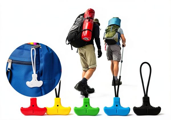 T-Shaped Puller Pull Cord Pulls Ralondbey Black Backpack Extension-2