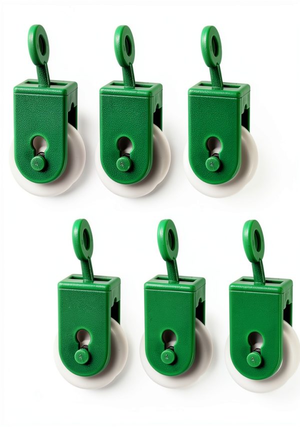 Nylon Pulley T Tulead 1-3/8-Inch Green Rope Puller 6PCS-0