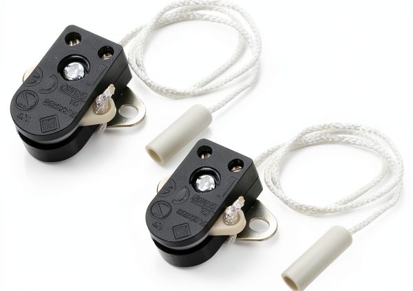Lamp Pull Cord Switch 2Pcs JECOMPRIS Rope Lighting Accessories Modern-0