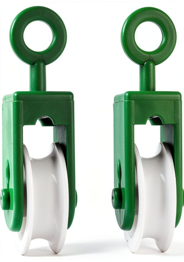 Nylon Pulley T Tulead 1-3/8-Inch Green Rope Puller 6PCS-2