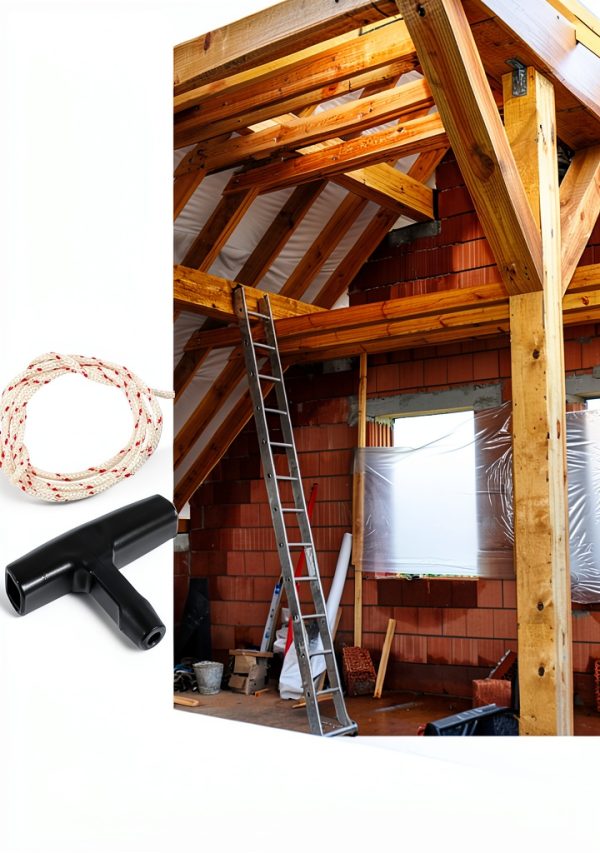 jojofuny Garage Door Starter Kit with Emergency Pull Rope and Handle for Attic Ladder and Garage Door Access 2.75 X 2.16 X 0.7 Inches-6