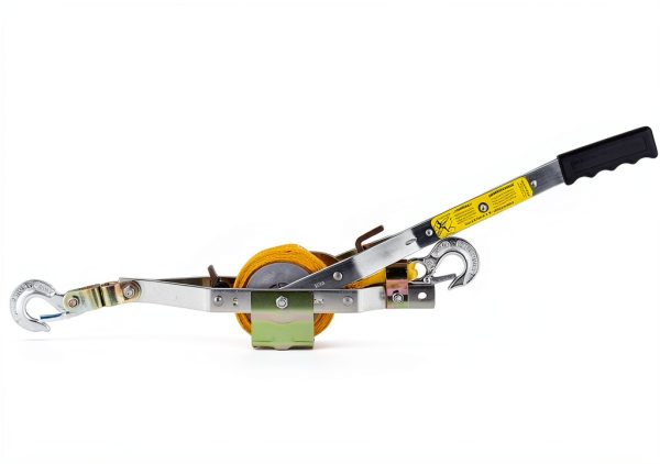 Maasdam 1 Ton Strap Puller with 12ft Rope Aluminum Ratchet Pull Tool-0