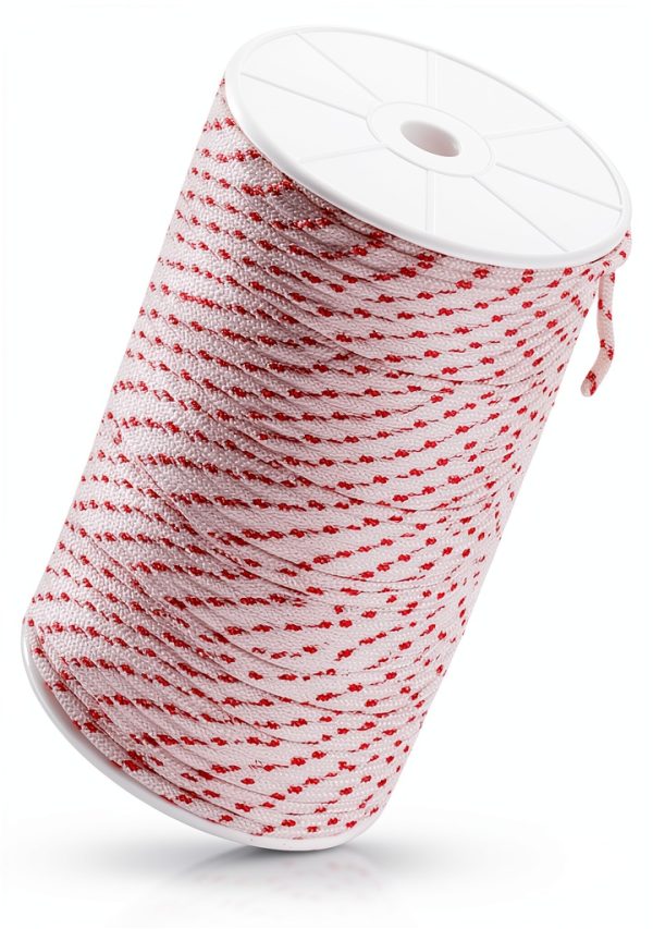 Recoil Starter Rope, 3.0mm (1/8") Diameter Pull Cord, 100 Meter(328ft) Nylon Starter Cord, High tensile Strength Recoil Rope for Trimmers, Chainsaws Blowers-0