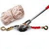 1.5-Ton Rope Puller Come Along Winch Heavy Duty with 100' Rope of 0.6" dia.& 2 Hooks Come Along Ratchet Power Puller Tool for Moving Boats, Securing Items, Transporting Logs-2