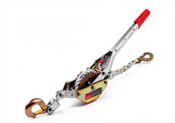 Rope Puller 3/4 Ton Capacity with 100' of 0.6" Dia. Rope, Come Along Winch, Rope Come Along Puller for Tree Felling-6