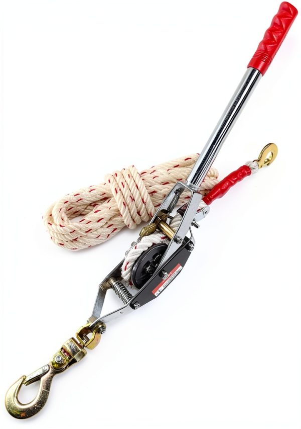 1.5-Ton Rope Puller Come Along Winch by KITUYOTO for Boats and Logs-0