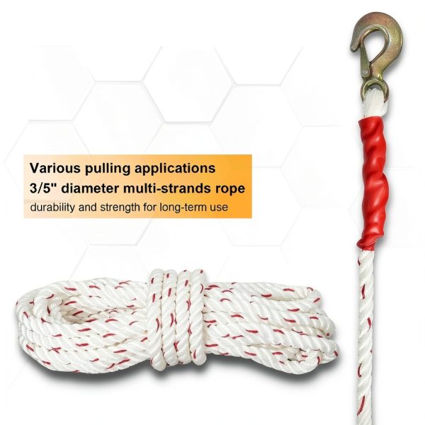 1.5-Ton Rope Puller Come Along Winch by KITUYOTO for Boats and Logs-6