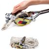Rope Puller 3/4 Ton Capacity with 100' of 0.6" Dia. Rope, Come Along Winch, Rope Come Along Puller for Tree Felling-4